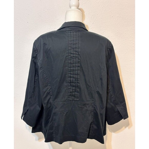 Lane Bryant Women Size 24 (3X) Black Button Front Jacket Career Wear Classic - Picture 6 of 10